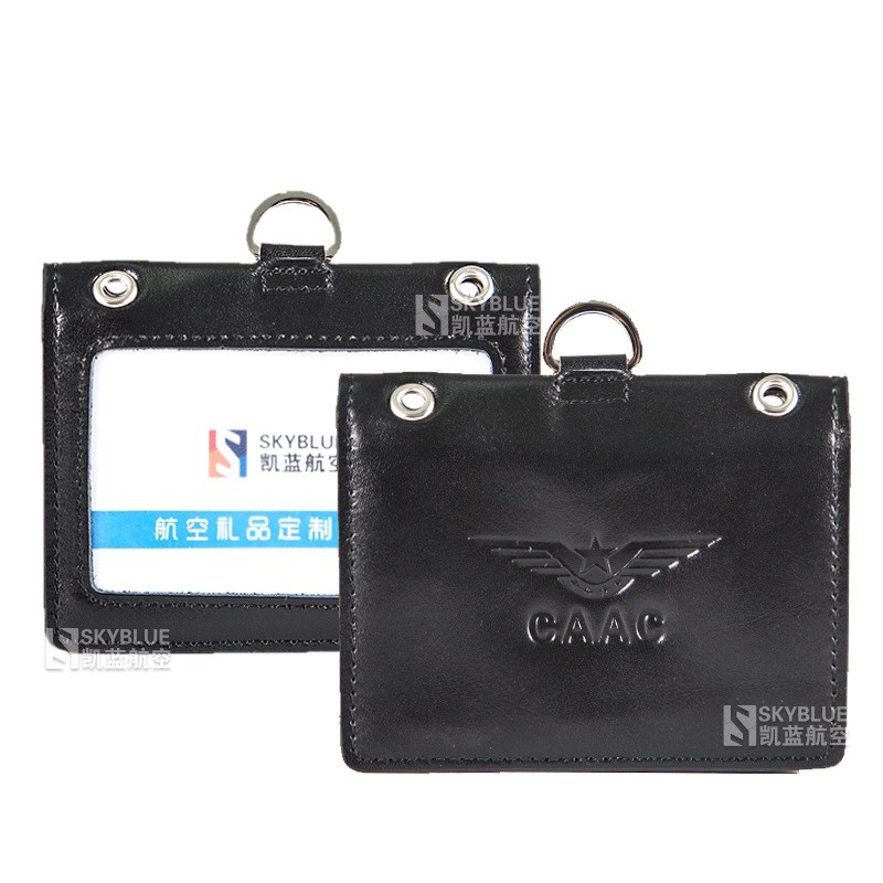 Genuine leather (cowhide) ID holder, ID card holder, vertical/horizontal airline ticket holder for airline crew