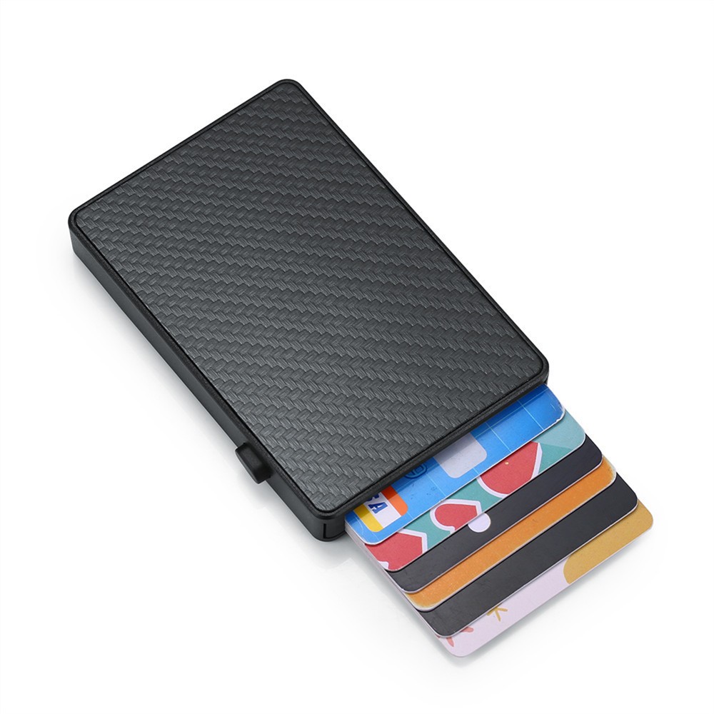 Anti magnetic RFID wallet automatic pop-up business card box business men's and women's card bag