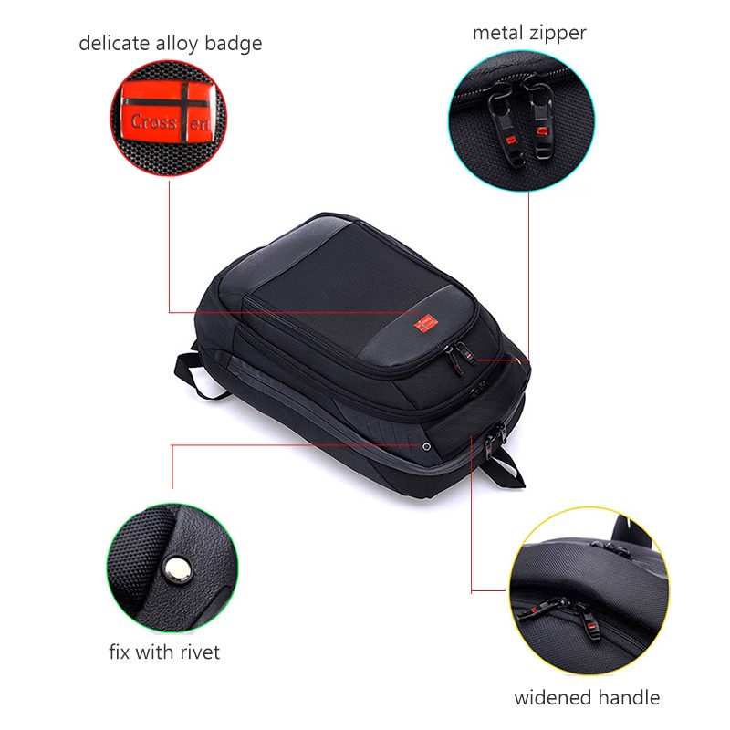 Crossren Swiss Multifunctional Bags 15" Portable Backpack School Bag Luggage Bag Waterproof Urban Backpack Travel Bag SA2016-GEAR