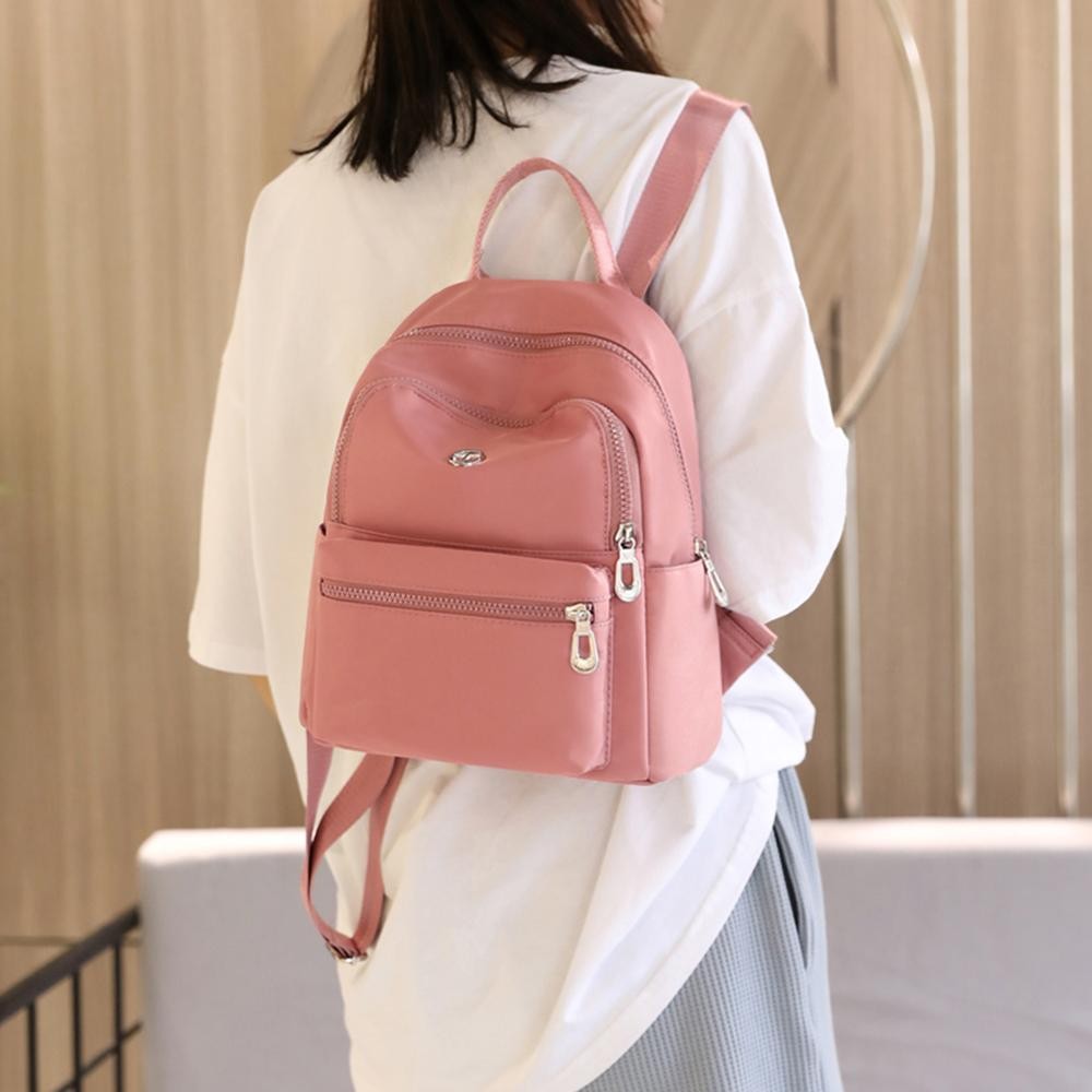 2021 New Designer Nylon Backpack Teenagers Students Solid Color Mochila High School Bag Women Travel Bag Girls Shoulder Bag