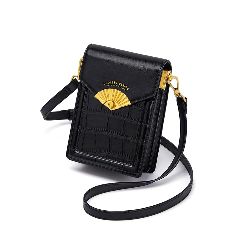 Cnoles Mobile Phone Small Crossbody Bags For Women Shoulder Bag Messenger Bag Ladies Designer Brand Bags Fan Shaped Hardware