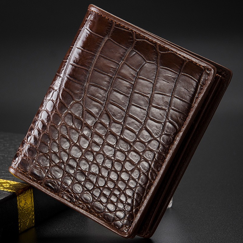 Luxury Genuine Crocodile Wallet Men Fashion Brand Design Leather Small Wallet Fashion Crocodile Skin High Quality Short Wallet