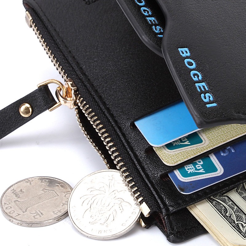 Bogesi - Men's Zipper Wallet, Men's Zipper Wallet, Famous Brand Small Wallet