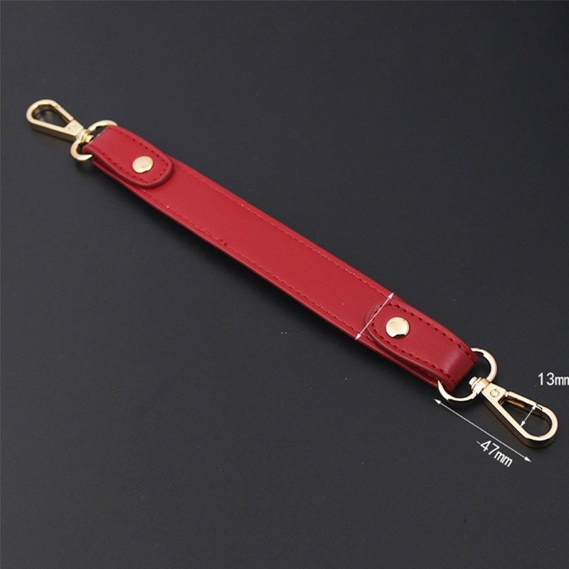 1pc 27cm PU Leather Wallet Straps Short Handbag Handle Strap DIY Replacement with Metal Buckets Purse Making Supplies Accessories