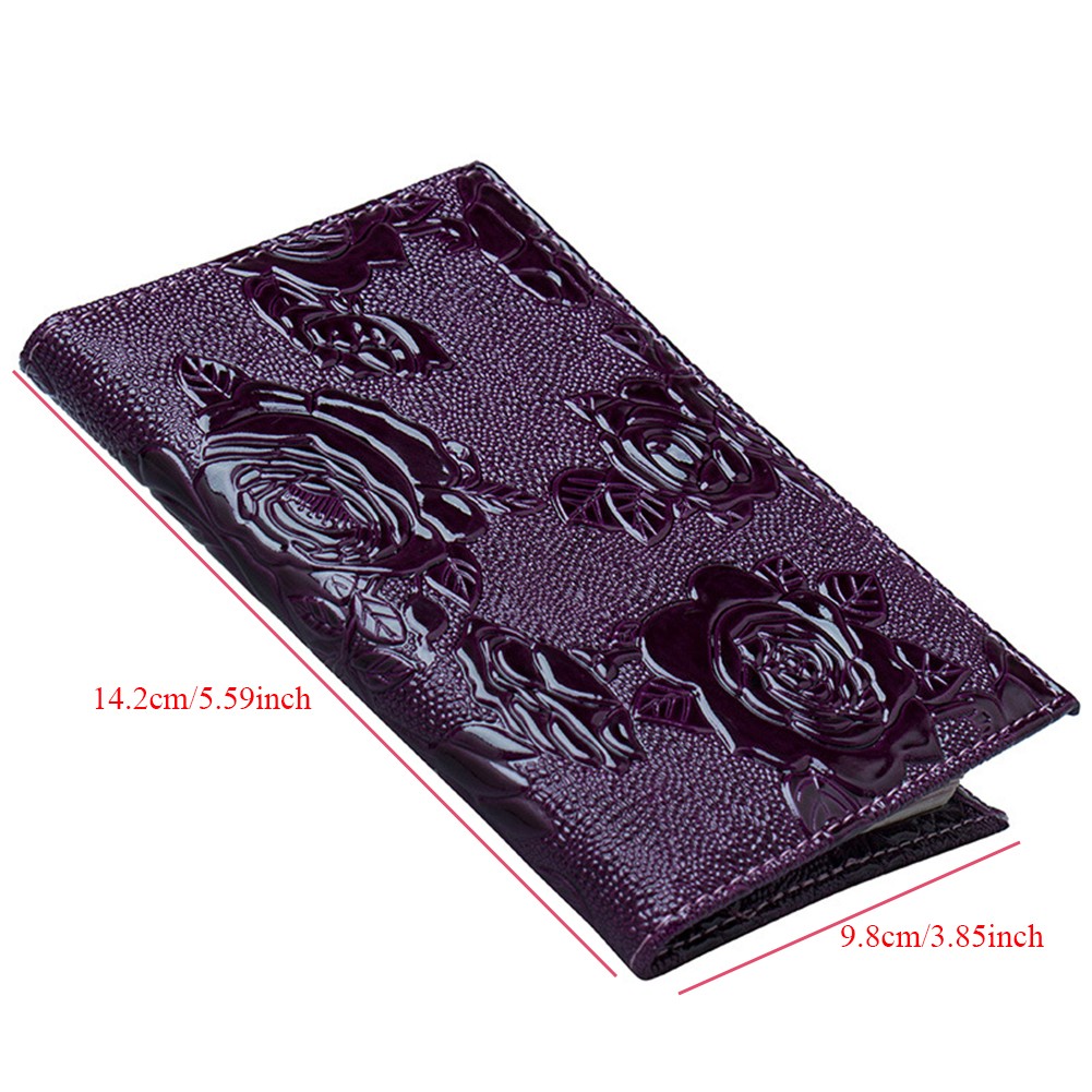 Hot Sale Red 3D Embossed Rose PU Leather Women Passport Holder Embossing Passport Cover Credit Card ID Bag