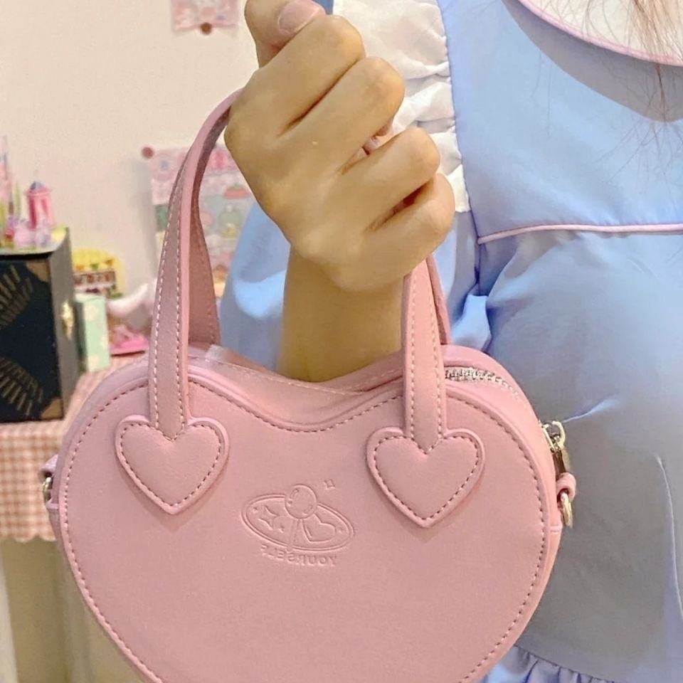 Xiuya Japanese Handbag for Girls Small Cell Phone Women Shoulder Bag Female Kawaii Cute Heart Lolita Crossbody Bag Women 2022