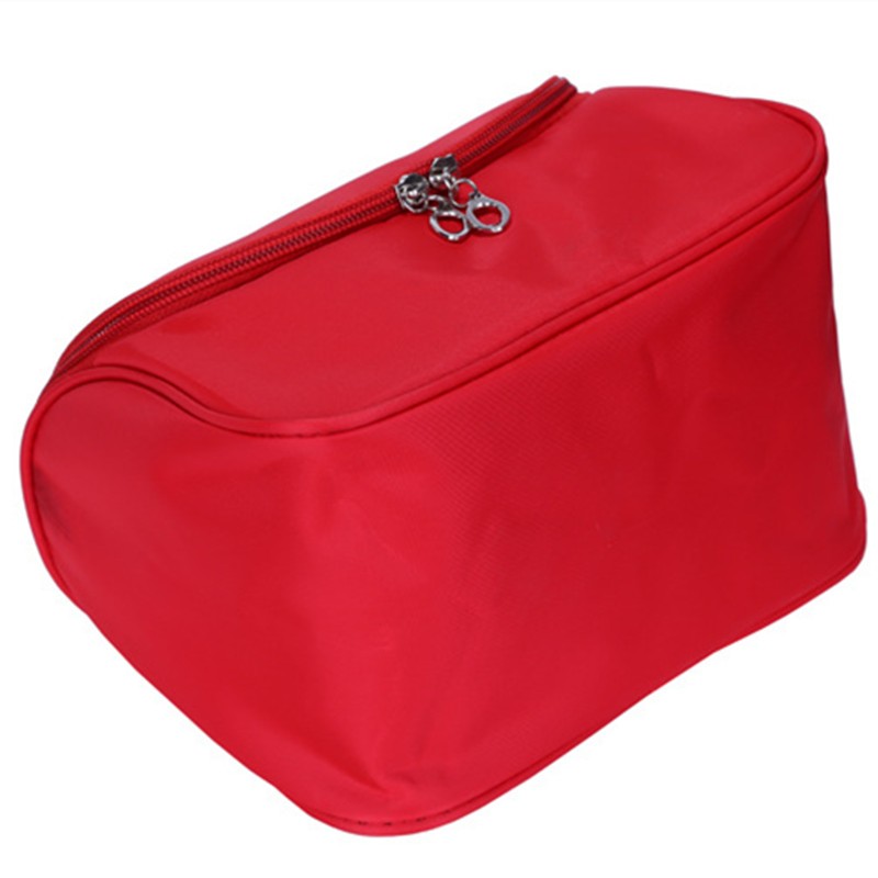 Large Capacity Cosmetic Bag For Women Portable Zipper Waterproof Storage Bag Female Fashion Simple Nylon Wash Makeup Handbags