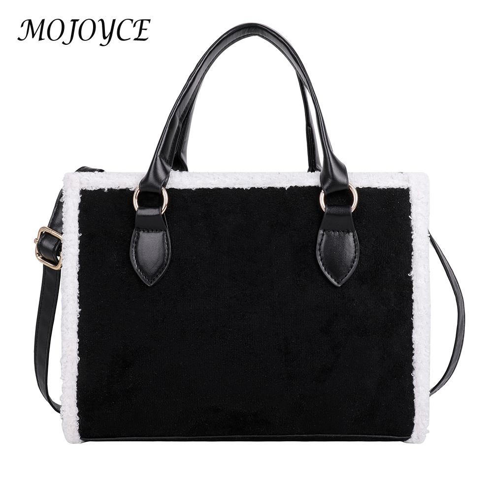 Women Shoulder Bags Winter Fashion Faux Lamb PU Small Zipper Shoulder Bag Everyday Crossbody Bag For Shopping Travel