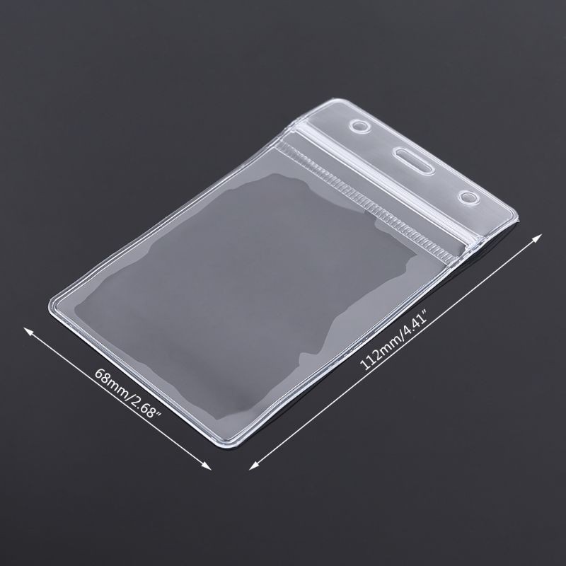 Popular Clear PVC Business Badge Exhibition ID Name Card Holders Waterproof 5X