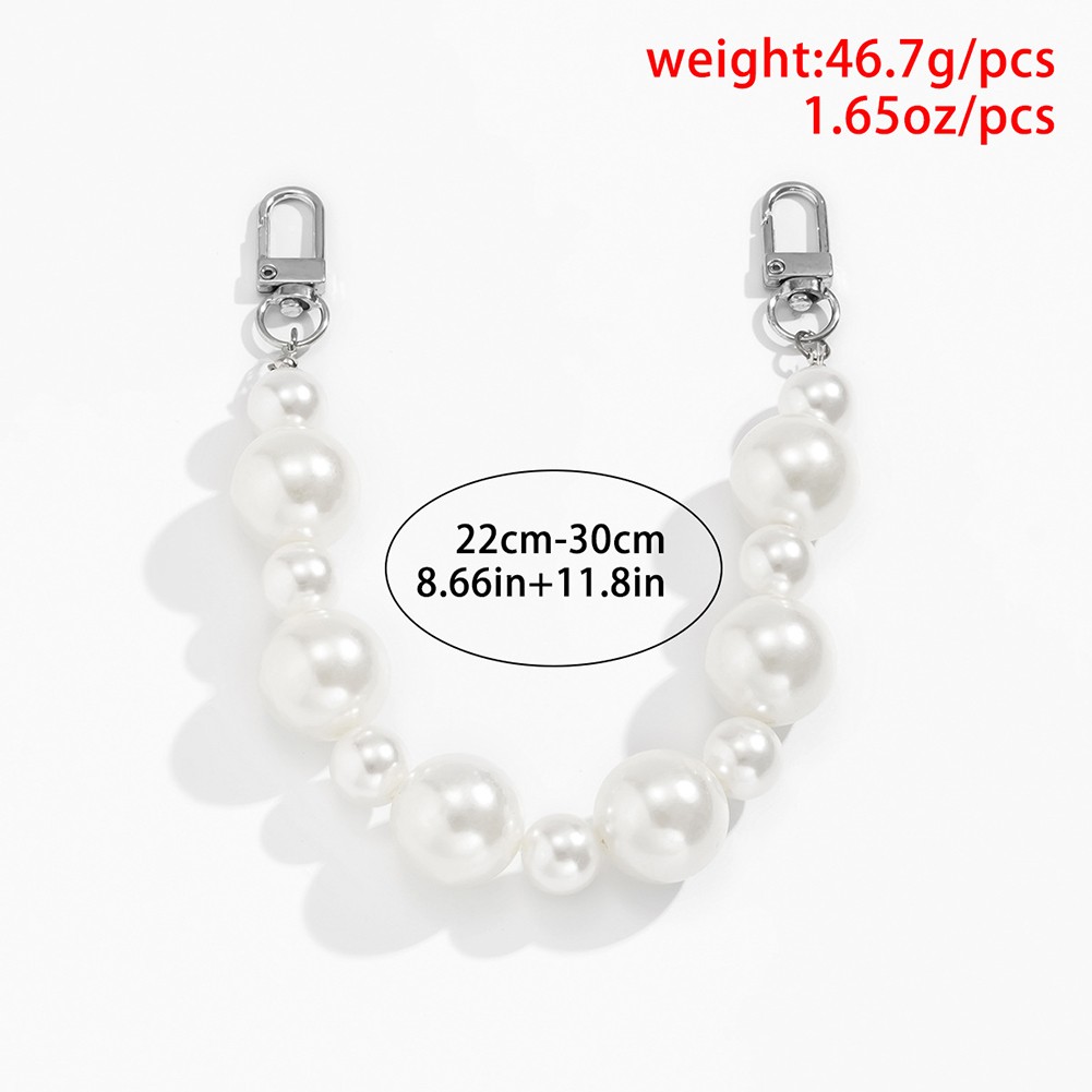 24/30cm Thick Pearl Chain Bag Belt Women DIY Handbag Chain Handle Belts Replacement Chains Women Bag Straps