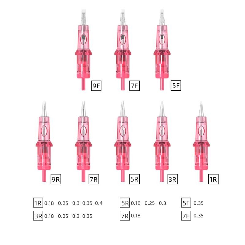 0.18 مللي متر 0.25 مللي متر 0.30 مللي متر SMP & PMU الوشم خرطوشة الإبر Micropigmentation الدائم المكياج الحواجب كحل الشفاه Microblading