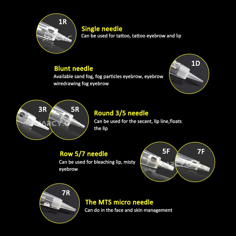 50 قطعة المتاح خرطوشة إبر تجميل دائم حربة الوشم بندقية 1RL/3RL/5RL لآلة الحاجب/الشفاه/كحل الرقمية
