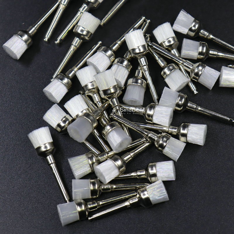 100pcs/bag Dental Polishing Brush Profi RA Brush Shank Flat Latch Nylon Teeth Prevention