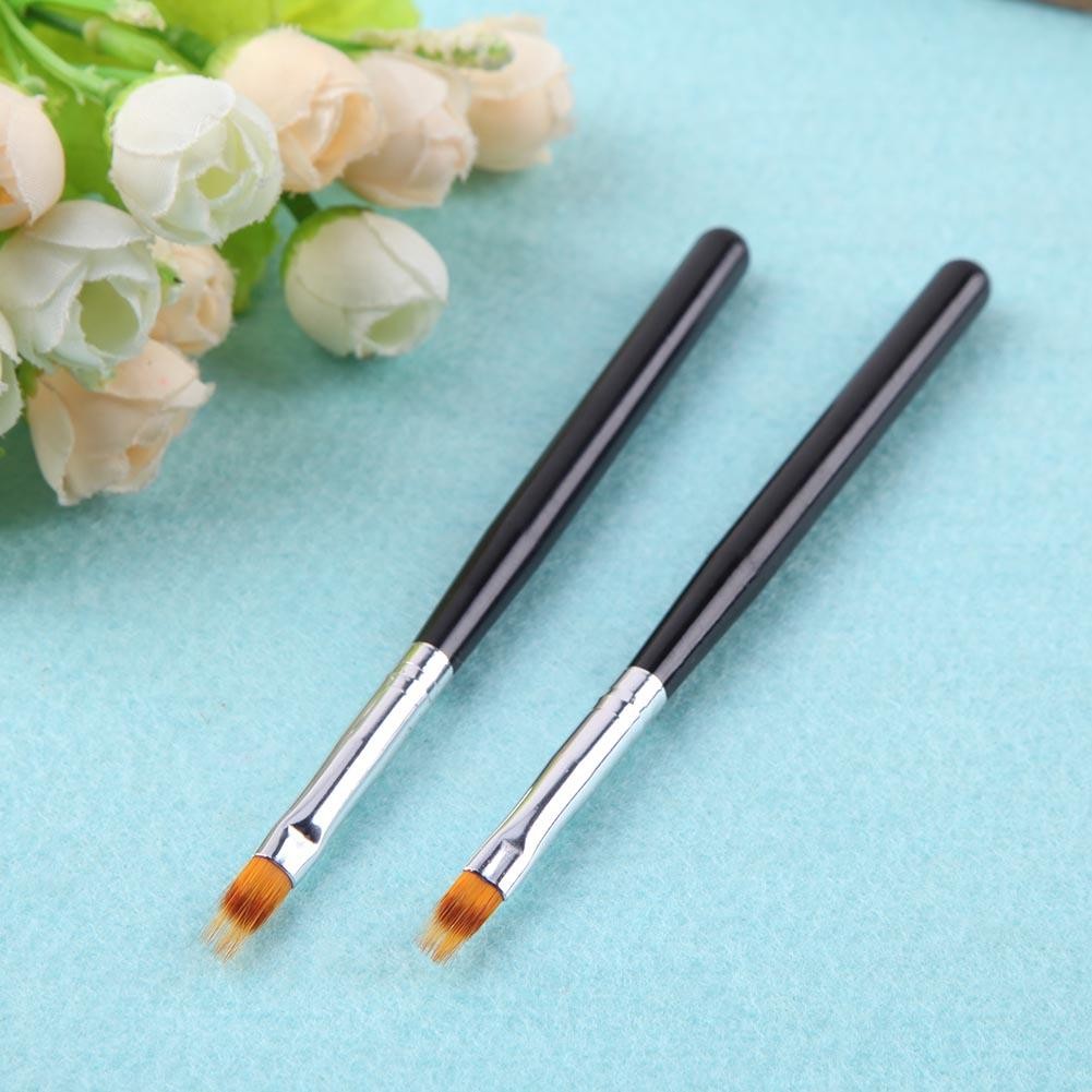 2pcs nail art gel pen brush nylon hair ombre brush nail art brushes soft nails manicure tools for gradient uv gel nail pen