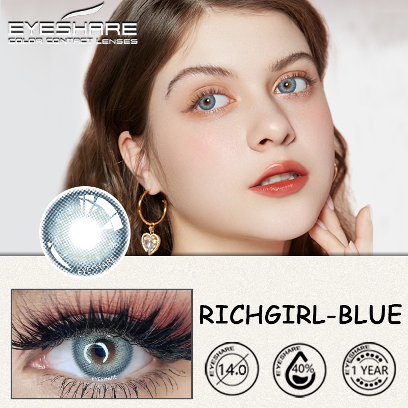 Eyeshire Eye Color Contact Lenses 1 Pair Natural Colored Lenses Yearly Cosmetic Lens Brown Cosmetic Lenses Contact Lens