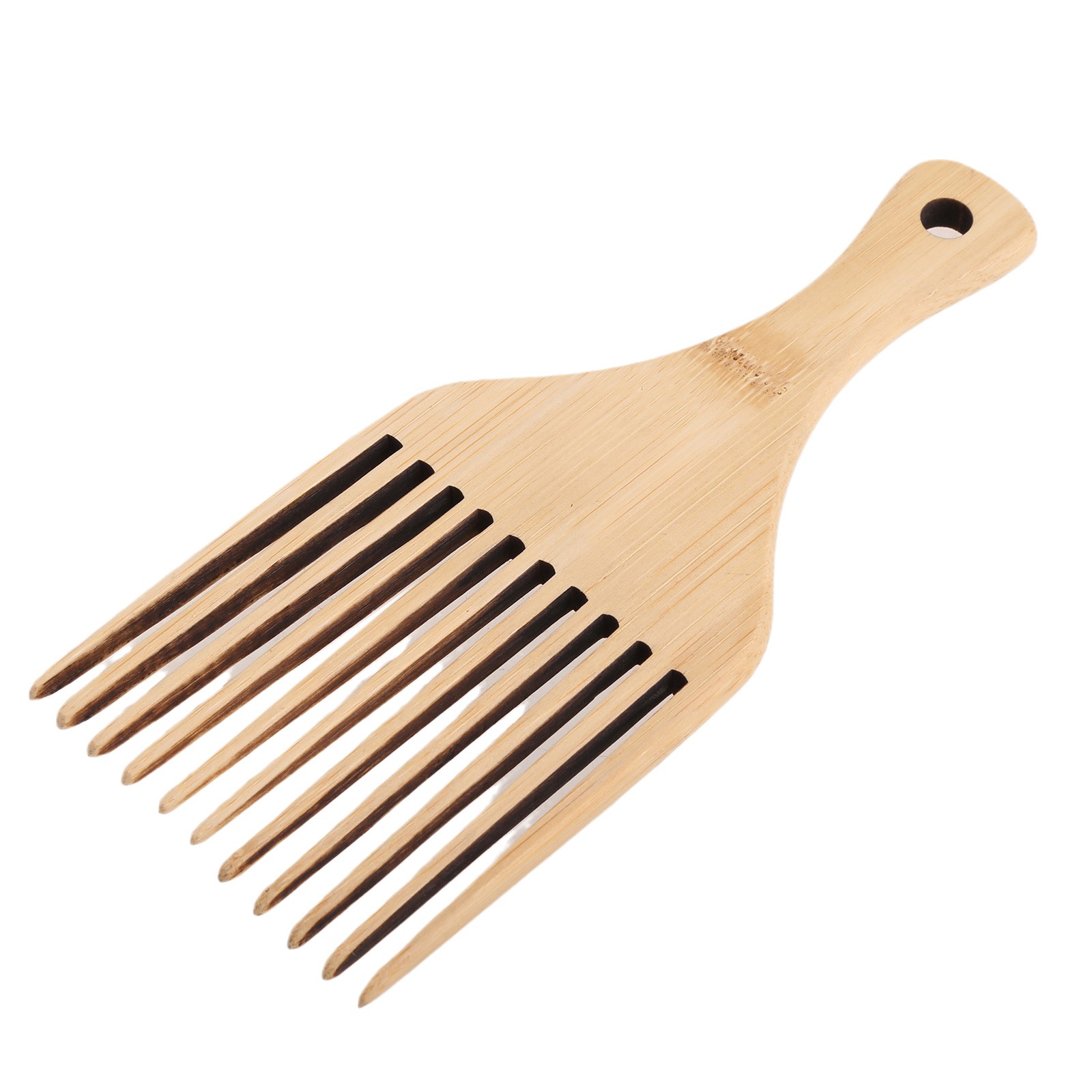 Anti-Static Natural Bamboo Hair Pick Comb Scalp Massage Long Tooth Detangling Combs Afro Lifting Hair Styling Accessories