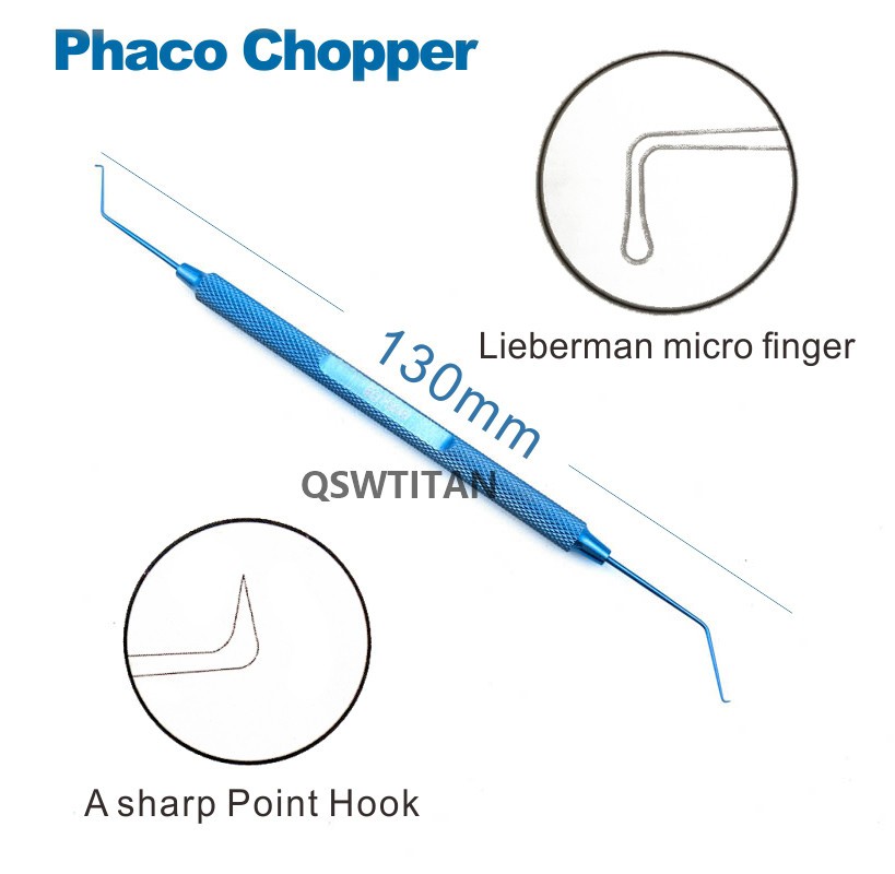 Phaco - chopper with manipulator, sinskey spoon, hook, ophthalmic instrument, double eyelid, surgical instruments