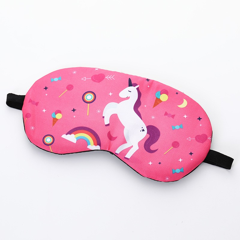 Cartoon Unicorn Sleep Mask Cool Breathable Men Women Lovely Shading Sleeping Eye Mask Adult Children Sleeping Aid Eye Patches Cover