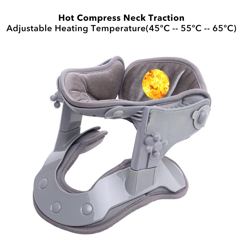 Warm Neck Stretch Cervical Collar Hot Traction Compression Adjust Vertebrae Support Spinal Massage Health Care Pain Relief