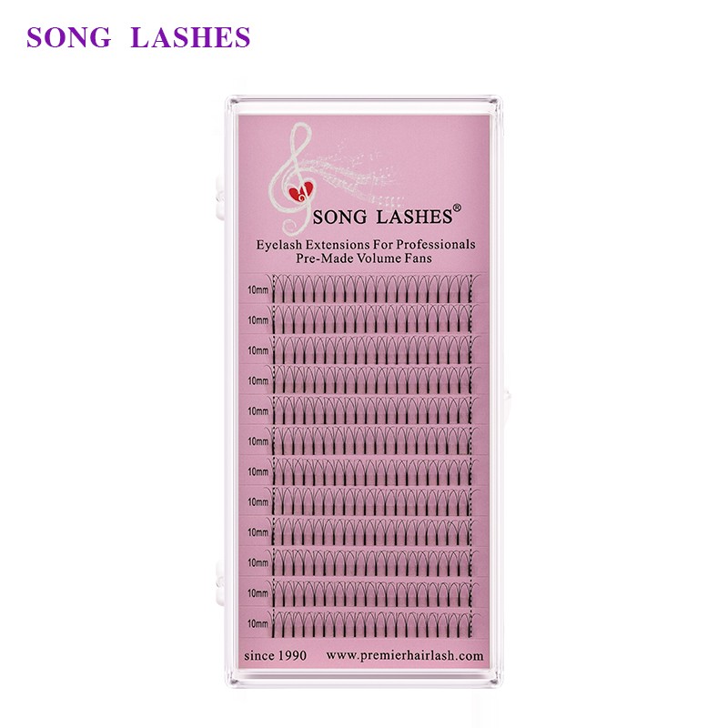 Sung Lashes 0.07 0.10mm Thickness Long Stem Premade Size Fans Premade Fan Eyelash Extensions Professional