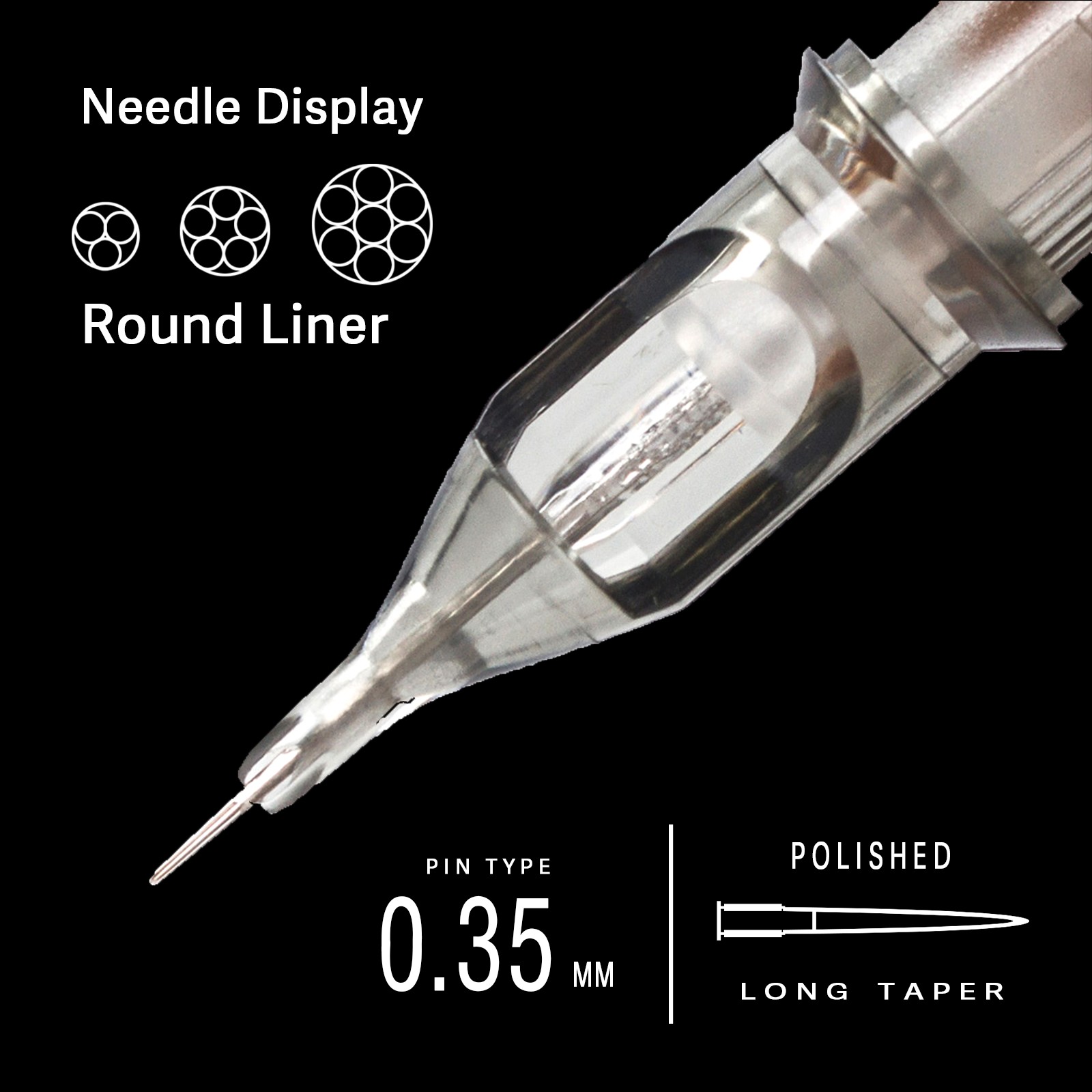 EZ Tattoo Needles Revolution Round Liner Cartridge #10 (0.30mm needle) RC1003RL RC1005RLRC1007RL RC1009RL RC1014RL 20pcs/lot