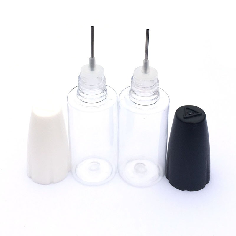 100pcs 10ml 15ml 20ml PET Transparent Vial With Thin Tip Long Dropper Bottle For Oil Accessories Empty Liquid Jar