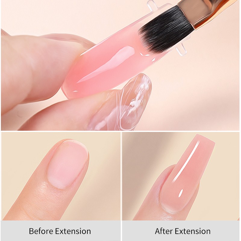 LILYCUTE Nail Extension Gel Clear White Pink UV LED Extension Gel Nail Tips Enhancement Slip Quick Solution Extension Gel