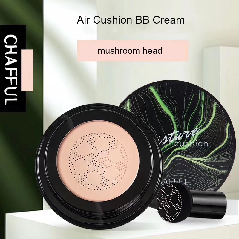 Moisturizing Air Cushion BB Cream Concealer Brightening Complexion Light Breathable CC Creams With Mushroom Head Powder Puff