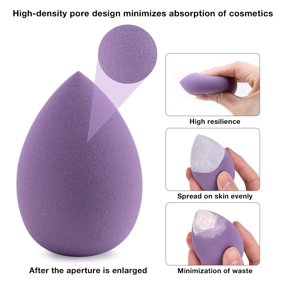 8pcs Makeup Blender Beauty Egg Set Gourd Water Drop Puff Makeup Sponge Set Colorful Pillow Cosmetic Sponge Tool Wet and Dry Use