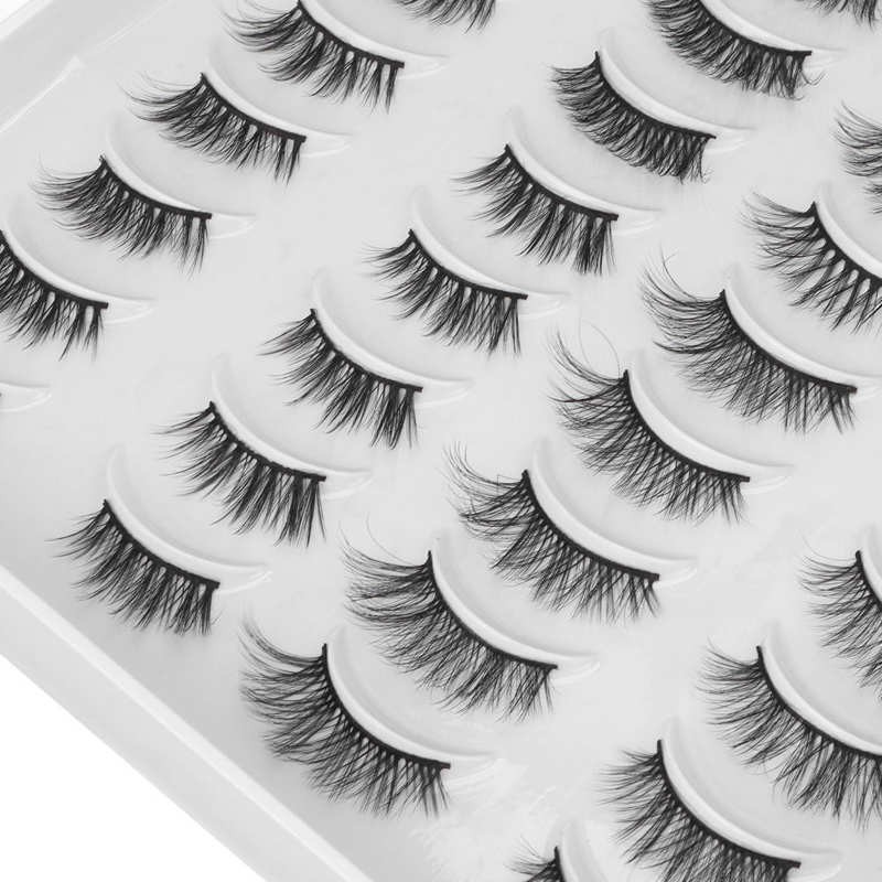 3D False Eyelashes Fluffy Handmade False Eyelashes Enlarge Comfortable Eyes For Dating Party Makeup