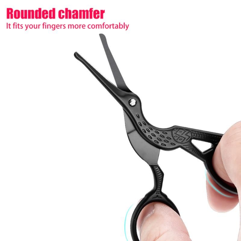 Stainless Steel Nose Hair Trimmer Scissors Steel Safety Nose Hair Scissors Nose Hair Trimmer Manual Scissors Small Makeup Scissors