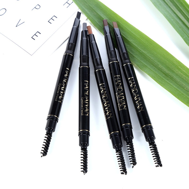 HANDAIYAN Double Ended Waterproof Eyebrow Pencil Long Lasting 5 Colors No Blooming Rotatable Paint Tattoo Eyebrow Pen TSLM1