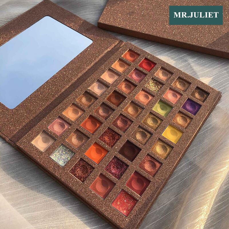 40 color eyeshadow palette super flash powder sequin pearlescent waterproof beginner earth color eyeshadow palette