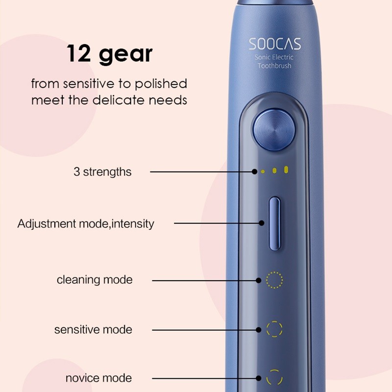 Soocas X5 Electric Toothbrush Rechargeable Waterproof Toothbrush Ultrasonic automatic cleaning Sonic Toothbrush