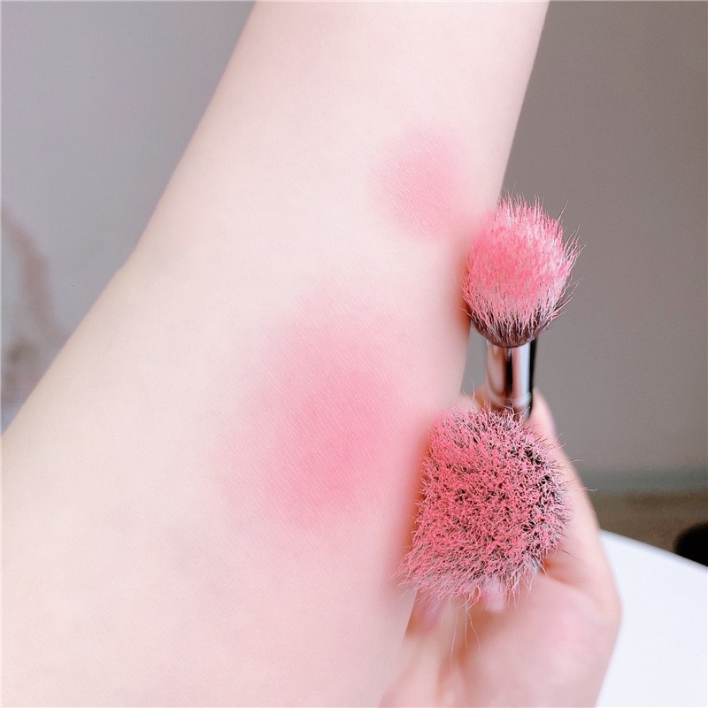 1/2pcs stipbling makeup brushes double layer blush brush natural cosmetic blush highlight bronzer contour powder blending tool