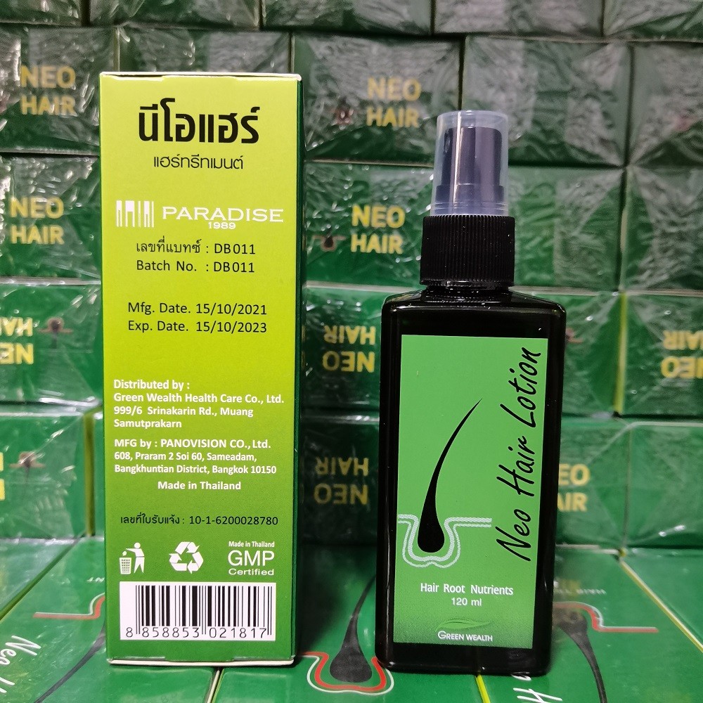 Paradise Made in Thailand Original New Hair Lotion Green Wealth Bangkok Herbs Treatment Regrowth Anti Loss Shampoo 120ml