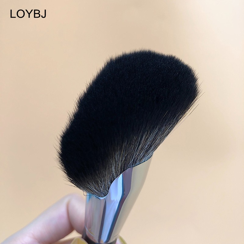 Loebig 72# Fan Contour Brush Professional Face Blush Highlighting Bronzer Contour Powder Brush Soft Synthetic Hair Sculpting Brushes