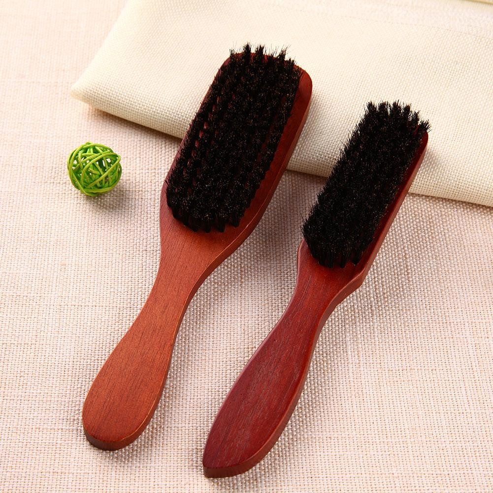 Men's and Women's Wooden Handle Hair Brush Solid Boar Bristle Combs for Beard and Hair Styling