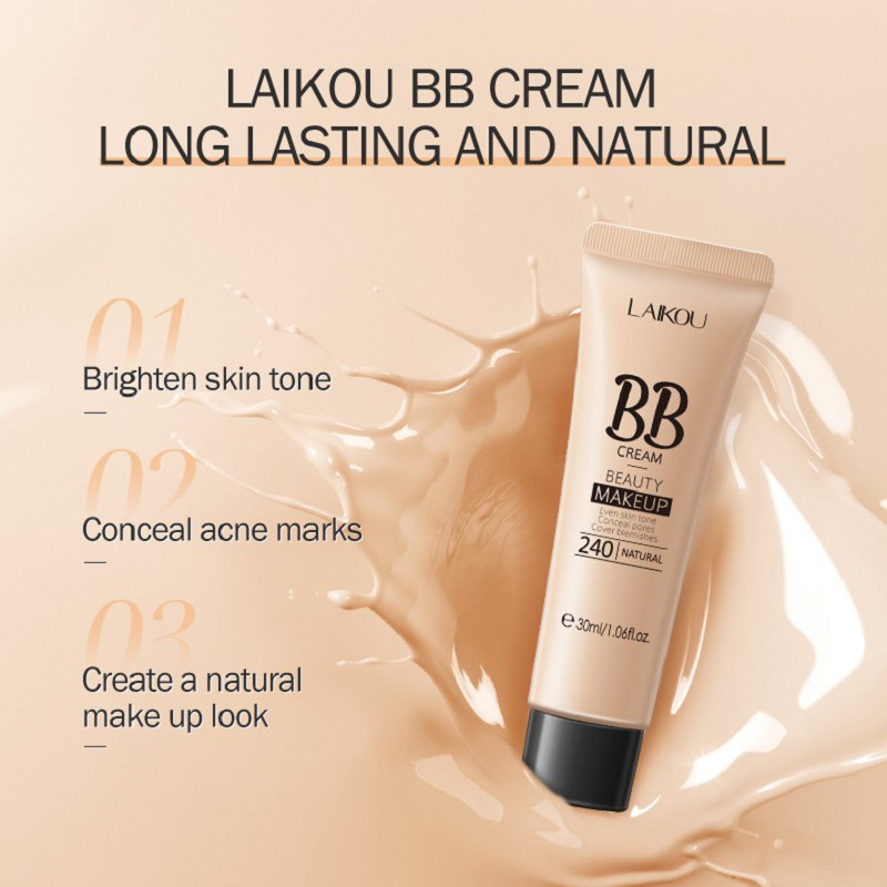 BB Cream 18 Hours Long Lasting Liquid Foundation Waterproof Anti Acne Marks Flawless Natural Face Base Makeup