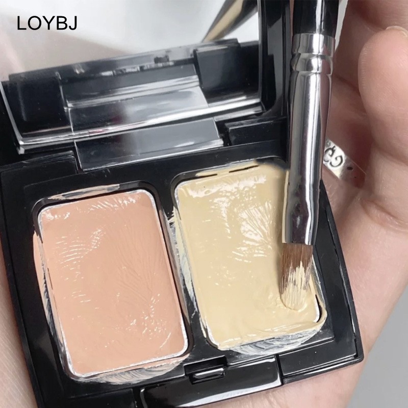 Loebig New Concealer Makeup Brushes T301 Double Ended Soft Sponge Wool Fiber Powder Concealer Cosmetic Blending Fine Brush Set