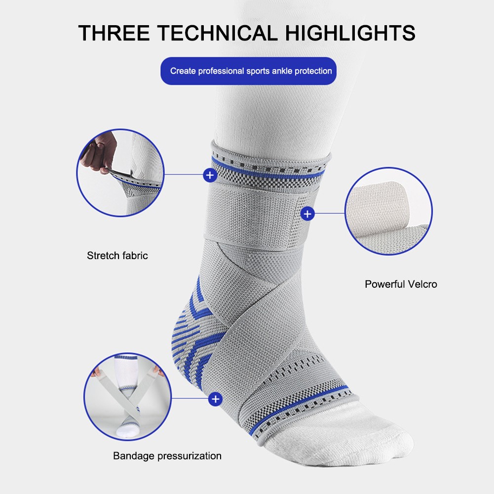 1PC Ankle Brace Sports Compression Sleeve Strap Support Elastic Weave Bandage Foot Protective Gear Gym Fitness