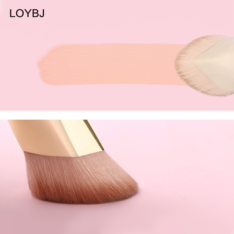 Wig 1/2 Piece Foundation Makeup Brush Slant Head Liquid Foundation Concealer Cosmetic Blending Brushes Face Contour Beauty Tool