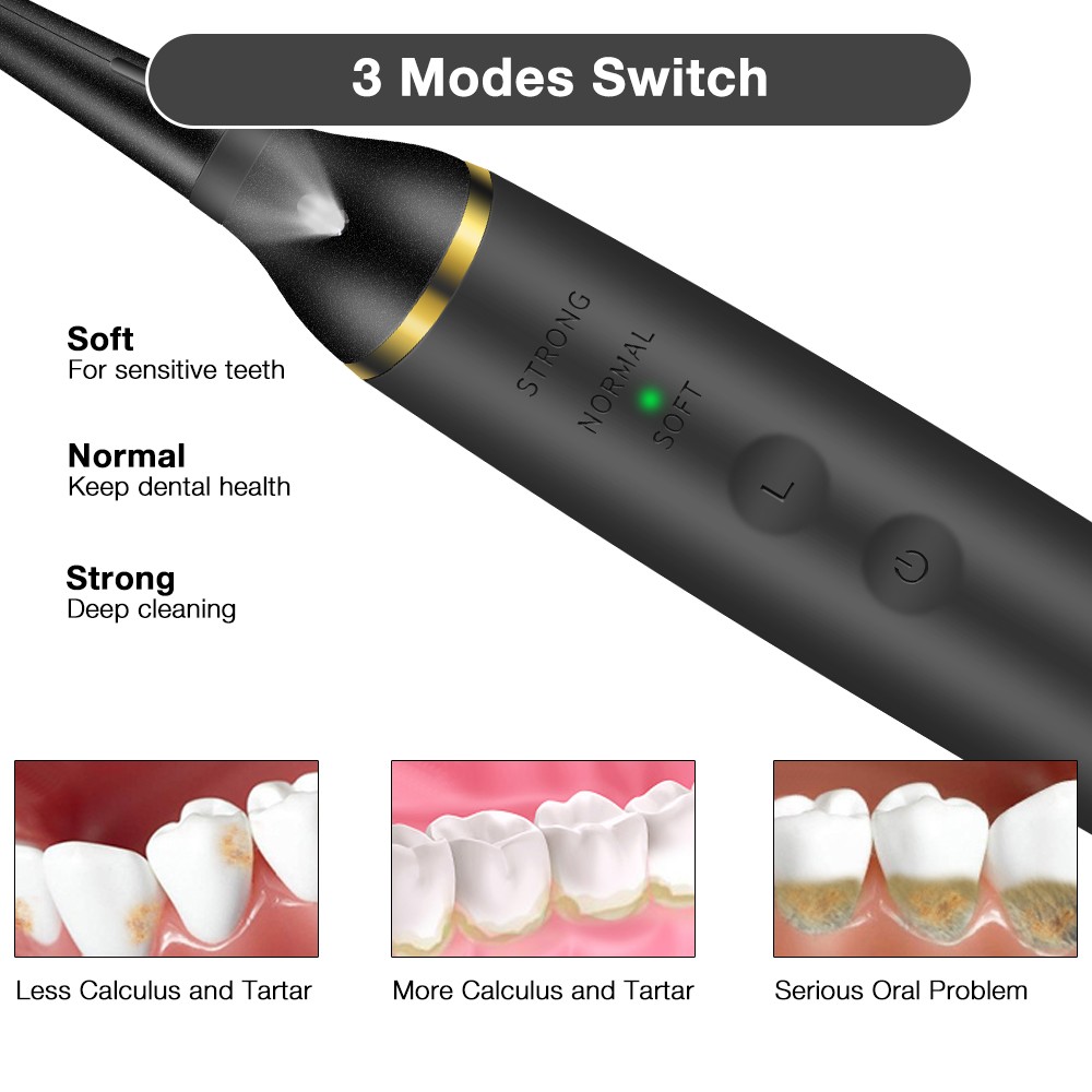 Electric Sonic Dental Scaler Oral Care Teeth Tartar Remover Teeth Whitening Plaque Stains Cleaner Dental Tool