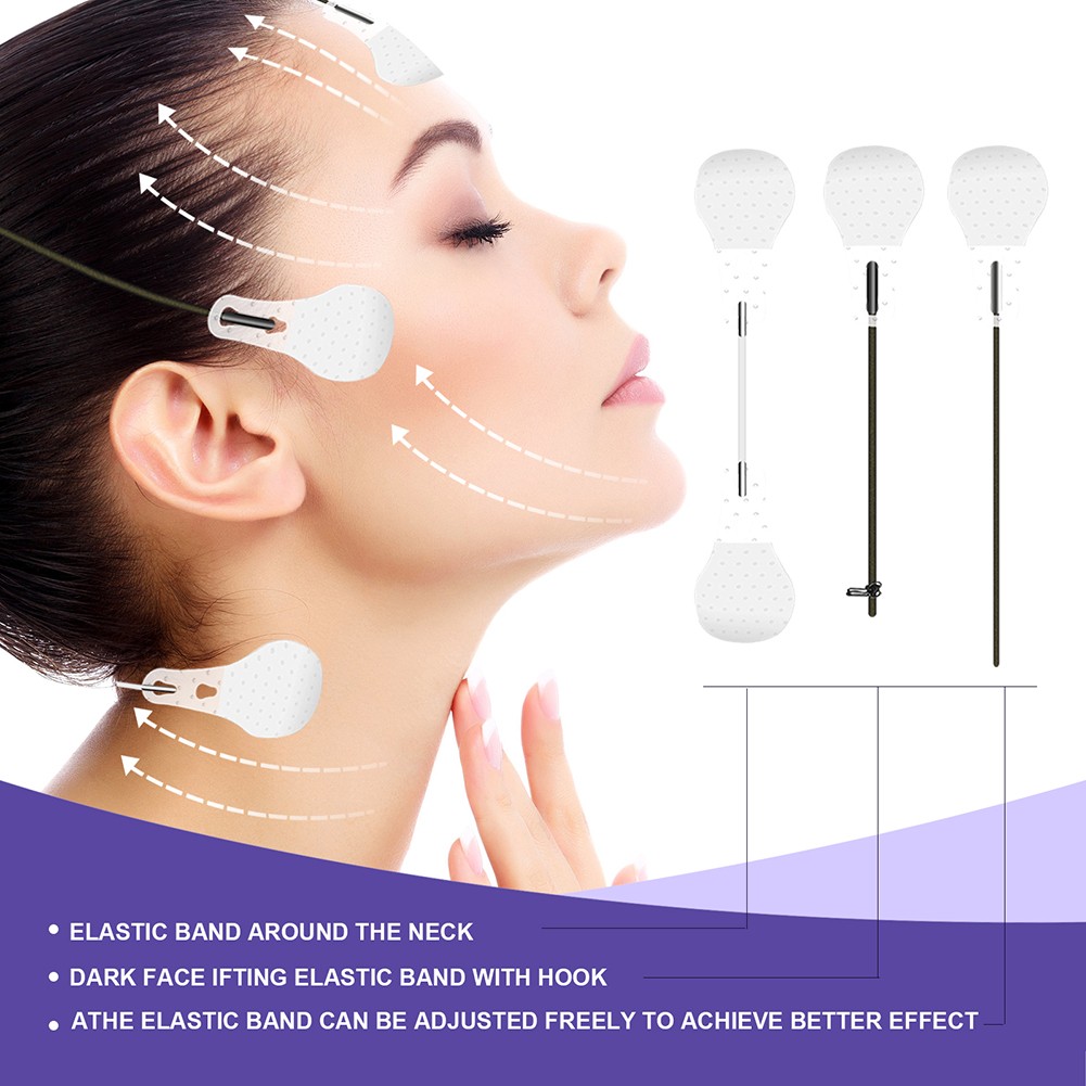 V-Shape Thin Face Rubber Stickers Invisible Waterproof Instant Wrinkle Sagging Skin Face Lifting Fast Chin Adhesive Tape for Wom