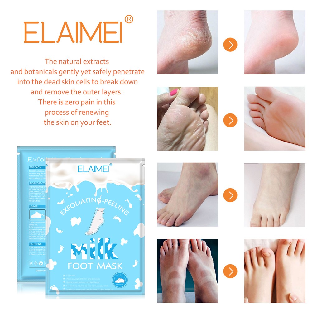 2pcs/bag Foot Mask Peeling Legs Feet Mask Scrub Exfoliating Socks for Pedicure Anti-crack Heel Remove Skin Foot Patch