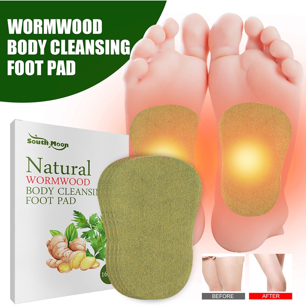 16pcs Detox Wormwood Foot Patch Relieve Pain Plaster Relieve Stress Help Sleep Weight Loss Body Slimming Detox Pad