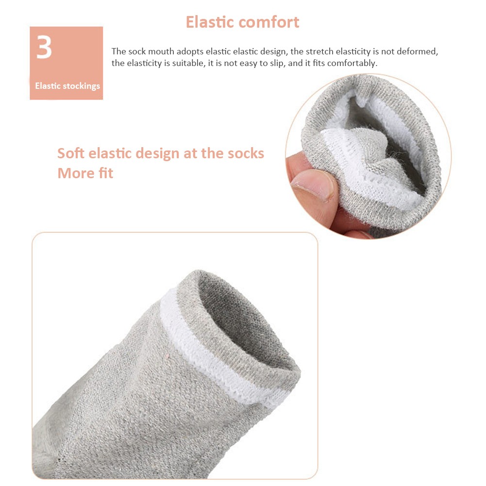 Colorful Cotton Socks Peds Anti-cracking Liner Heel Socks Soft Elastic Silicone Moisturizing Foot Skin Care Heel Foot Protection