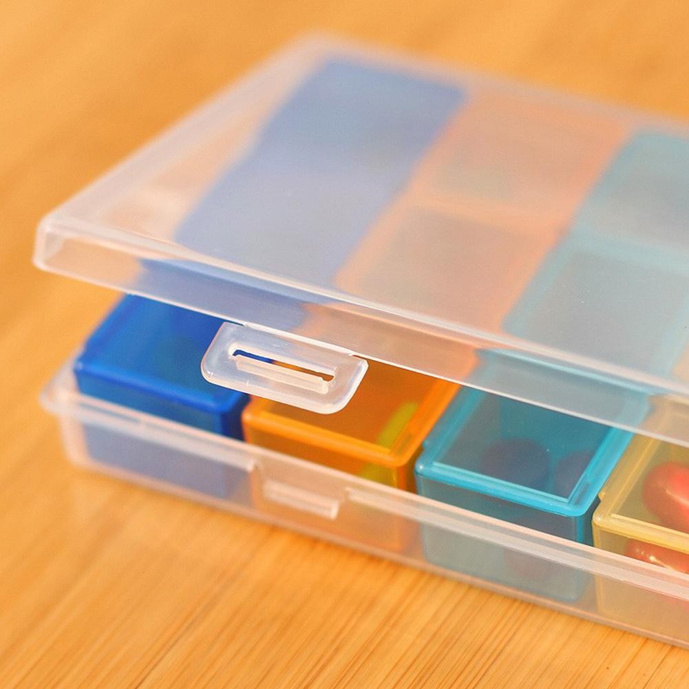 7 Days Weekly Candy Pill Case Medicine Tablet Dispenser Organizer Pill Box Splitter Pill Storage Box Organizer Container