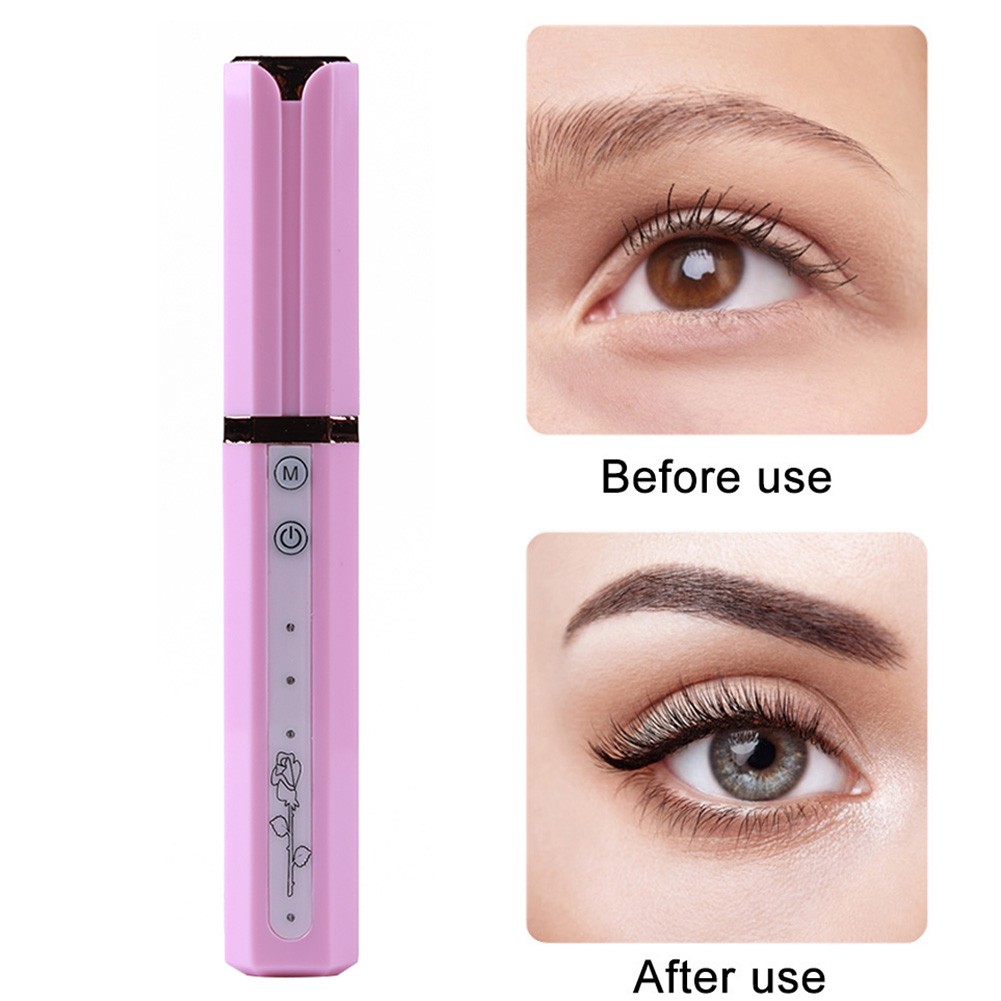 Electric Heated Eyelashes Roller USB Rechargeable Eyelashes Curler Fast Heating Natural Eyelashes Curler Long Lasting Makeup