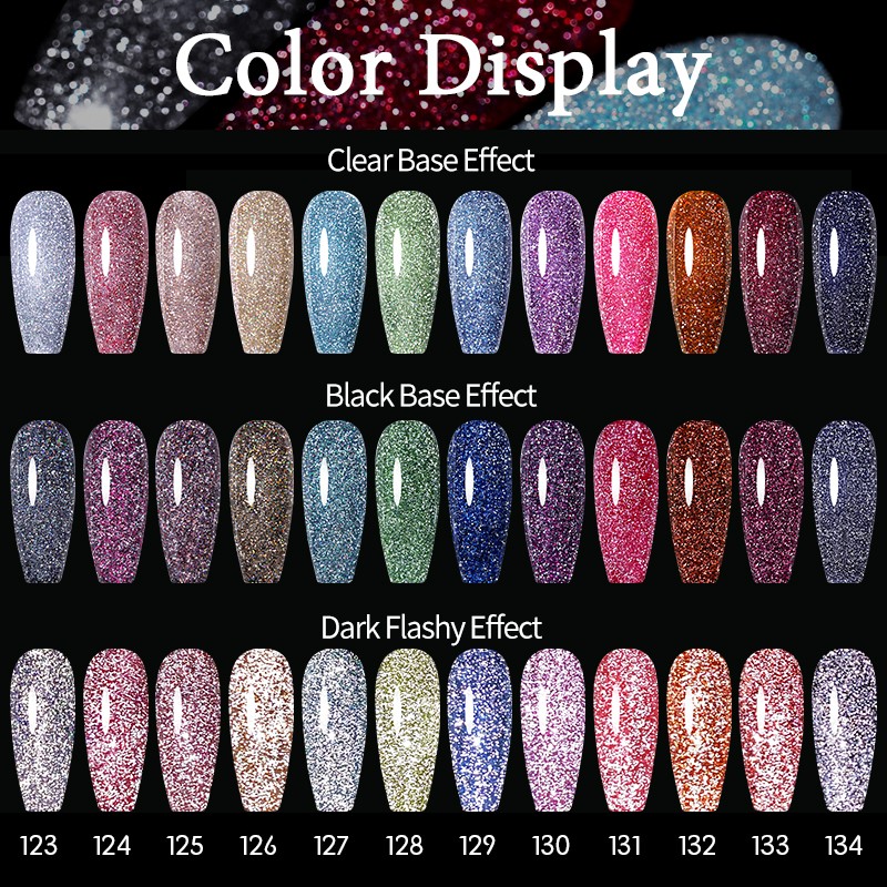 UR SUGAR 7.5ml Glitter Reflective Gel Nail Polish Manicure Nail Art Semi Permanent UV LED Nail Polish Lamp